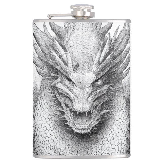 Flasques Dragon Legend Wild Nature Illustration Line Epic (Devant)