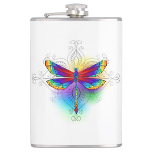 Flasques Dragonfly en arc-en-ciel
