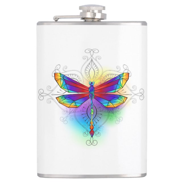 Flasques Dragonfly en arc-en-ciel (Devant)