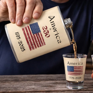 Flasques Drapeau américain 1776 à 2026 États-Unis 250e anni