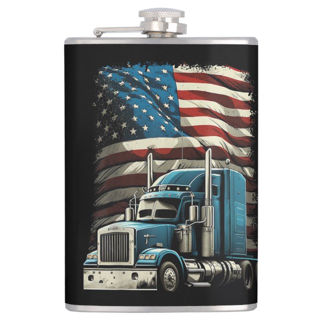 Flasques Drapeau américain de camionnette pour voiture patr (Devant)