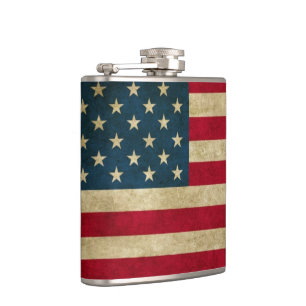Flasques Drapeau américain grunge affligé
