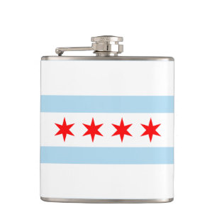 Flasques Drapeau de Chicago, Illinois Hip Flask