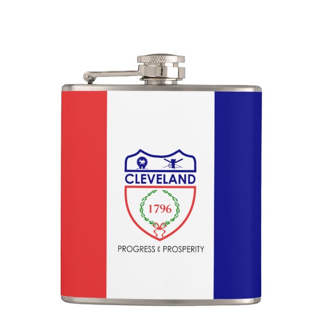 Flasques Drapeau de Cleveland, Ohio Hip Flask (Devant)