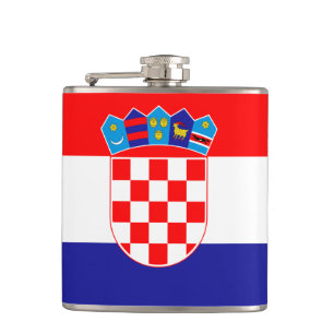 Flasques Drapeau de Croatie Fiole enveloppée de vinyle