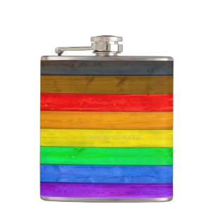 Flasques Drapeau de fierté gay inclusif SlipperyJoe's à tex