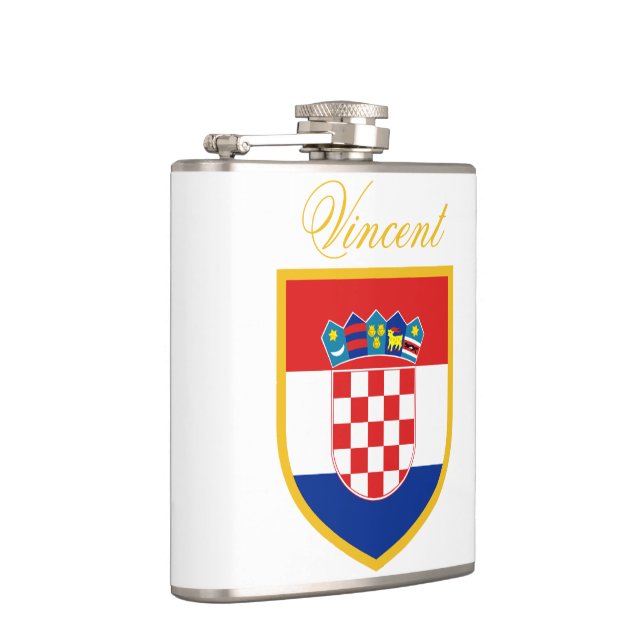 Flasques Drapeau de la Croatie personnalisé (Droite)