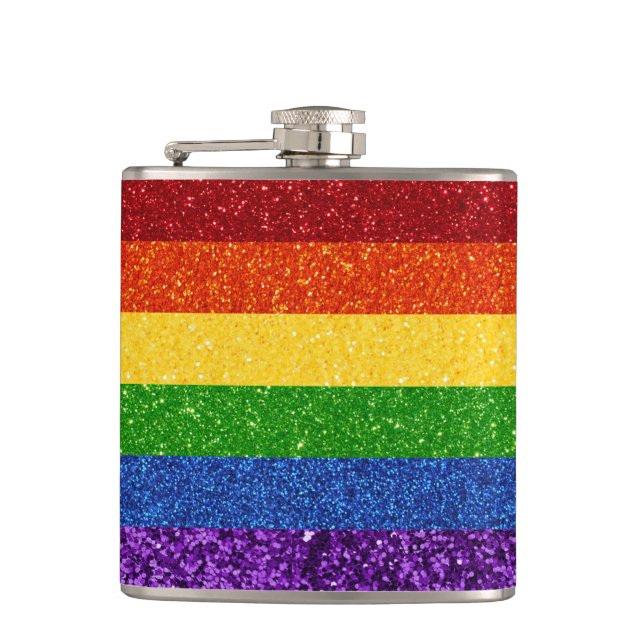 Flasques Drapeau de la Fierté arc-en-ciel LGBT Parties scin (Devant)