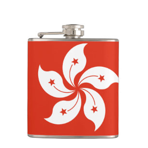 Flasques Drapeau de la fiole hongkongaise enveloppée de vin
