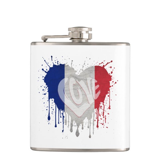 Flasques Drapeau de la France amour (Devant)