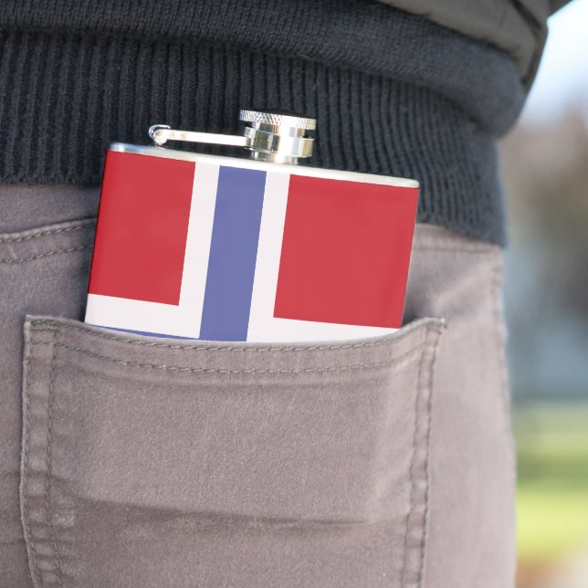 Flasques Drapeau de la Norvège (En situation)