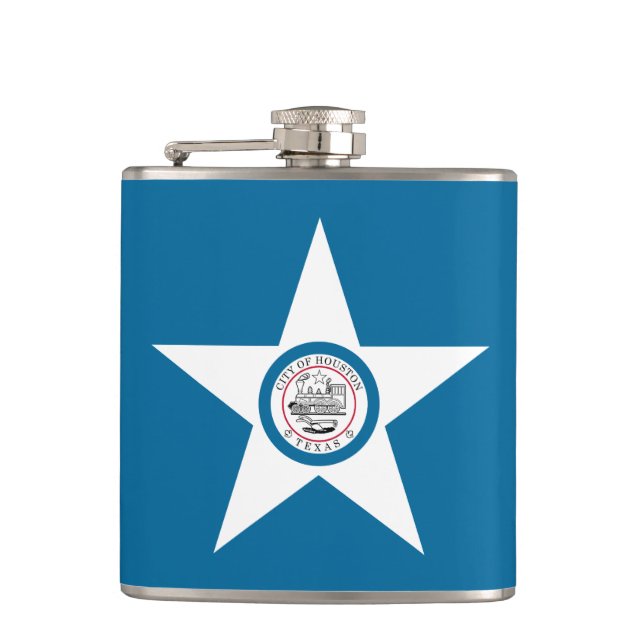 Flasques Drapeau de la ville de Houston, Texas Hip Flask (Devant)