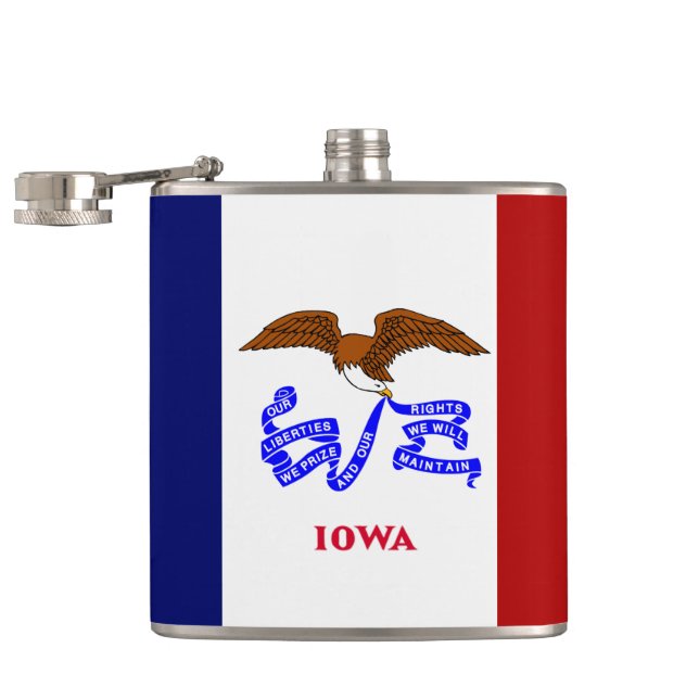 Flasques Drapeau de l'Iowa (Ouvert)