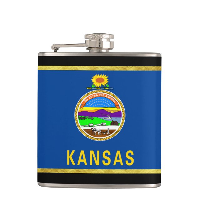 Flasques Drapeau du Kansas (Devant)