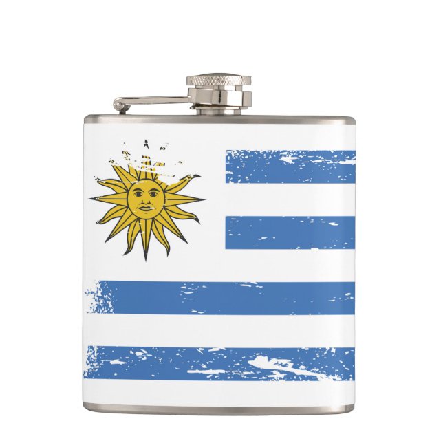 Flasques Drapeau grunge Uruguay (Devant)