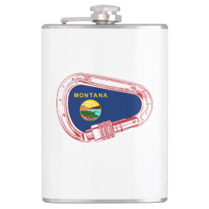 Flasques Drapeau Montana Escalade carabiner