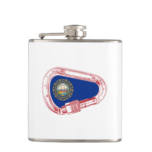 Flasques Drapeau New Hampshire Escalade carabiner