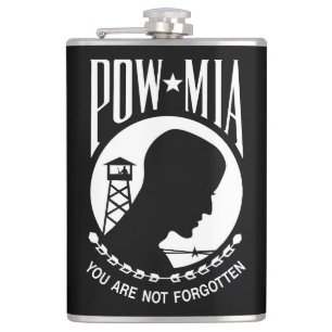 Flasques Drapeau POW MIA : Soldats disparus de la guerre du
