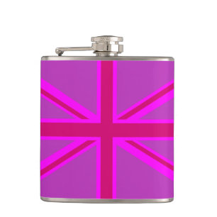 Flasques Drapeau rose Fuchsia Union Jack
