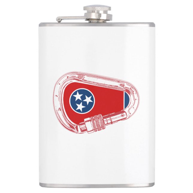 Flasques Drapeau Tennessee Escalade carabiner (Devant)