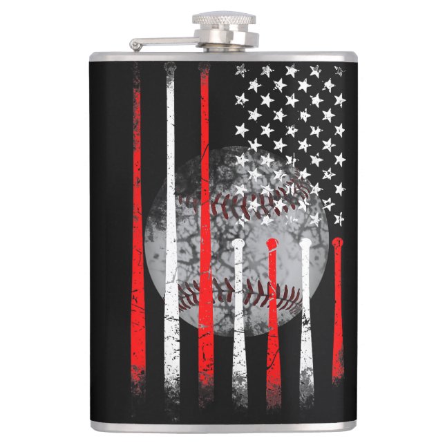 Flasques Drapeau USA de baseball Drapeau américain Vintage (Devant)