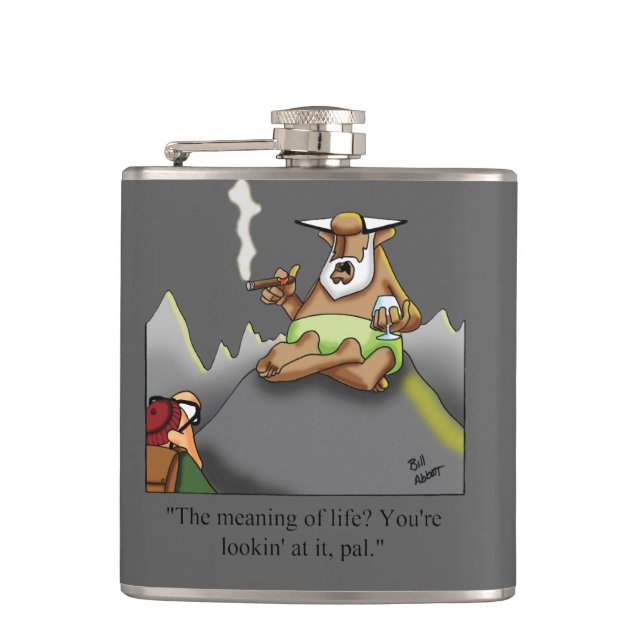 Flasques Drôle Humour Cigar Flask cadeau (Devant)