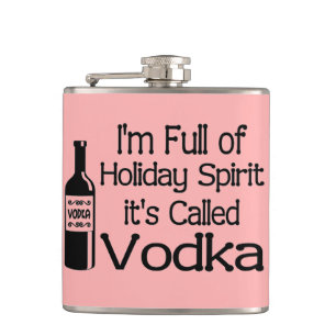 Flasques Drôle Plein d'Esprit de Noël Vodka Fêtes