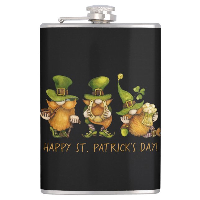 Flasques Drôles de lutins irlandais Joyeuse Saint-Patrick (Devant)