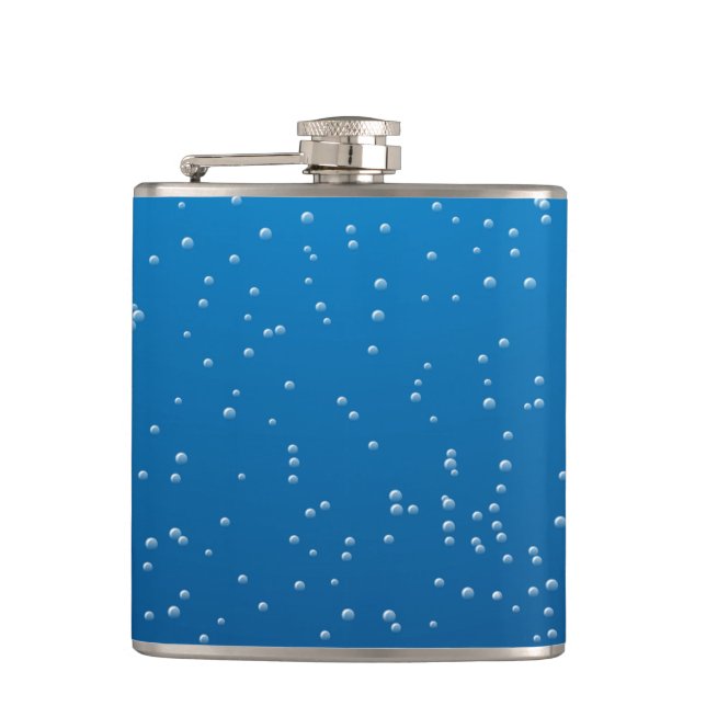 Flasques Eau Bleue Profonde Et Petites Bulles (Devant)