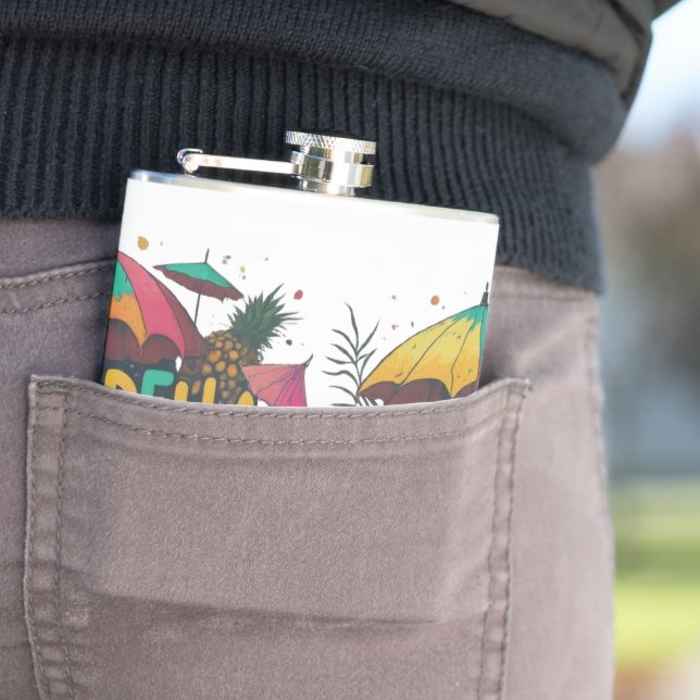 Flasques Échapper avec une gorgée : Boissons de parapluie (En situation)