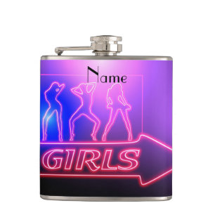 Flasques Écrivez les filles roses de Neon Thunder_Cove