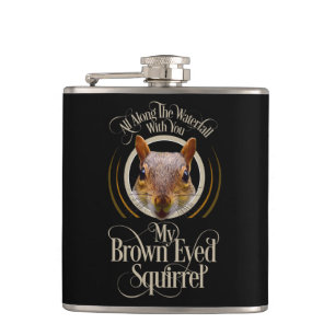 Flasques Écureuil Brown - amusant amoureux des écureuils