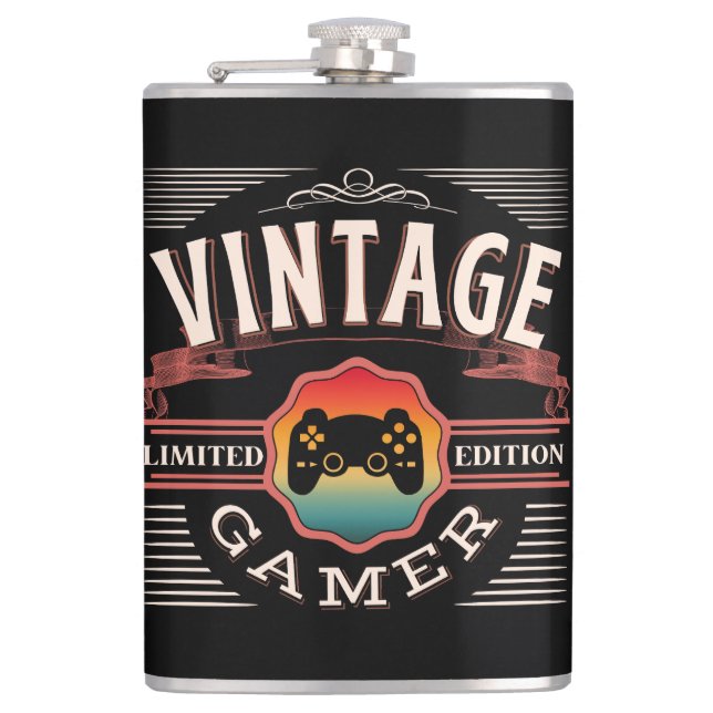 FLASQUES ÉDITION LIMITÉE VINTAGE GAMER   (Devant)
