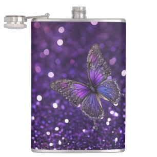 Flasques Élégance Enchantante : Le papillon pourpre