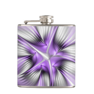 Flasques Élégance florale Art fractal violet abstrait moder