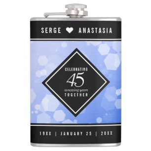 Flasques Élégant 45e anniversaire de Mariage Sapphire