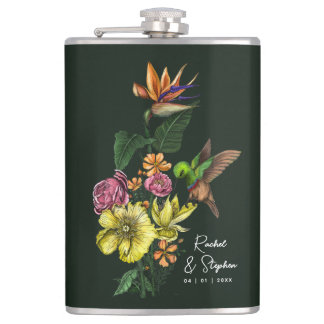 Flasques Élégant Mariage d'été tropical de colibri