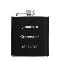 Élégant noir blanc personnalisé de la fiole de Gro