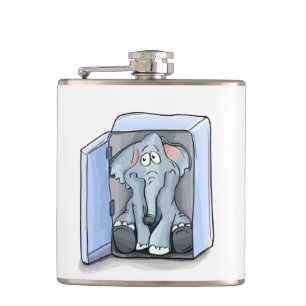 Flasques Éléphant de bande dessinée se reposant à