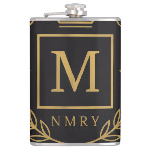 Flasques "Emblème Royal NMKY – Monogramme M Crête"