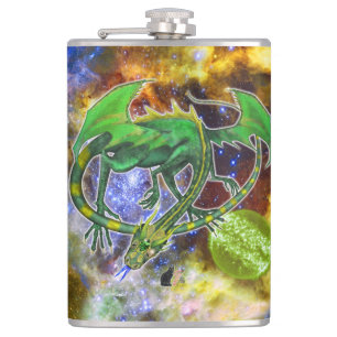Flasques Emerald Cosmic Dragon