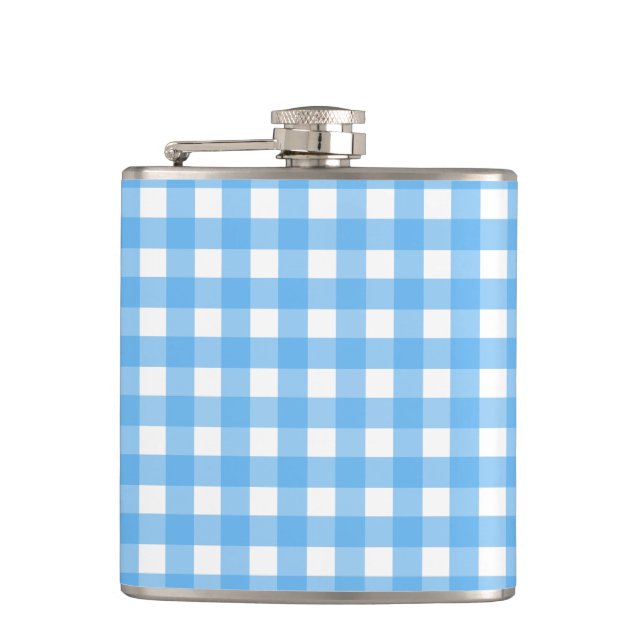 Flasques En vichy bleu ciel (Devant)