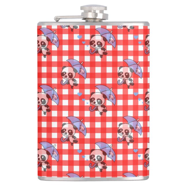 Flasques En vichy rouge mou (Devant)