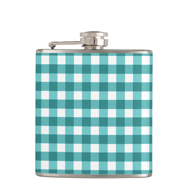 Flasques en vichy turquoise (Devant)