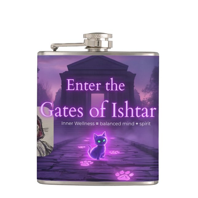 Flasques Enter the Gates of Ishtar drinking flask (Devant)