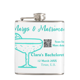 Flasques enterrement de vie de jeune fille Turquoise Margs 