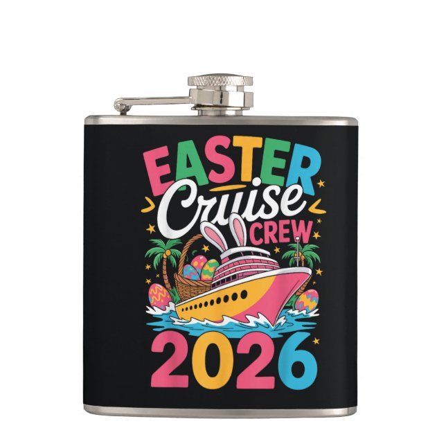 Flasques Équipage de croisière de Pâques 2026 vacances fami (Devant)