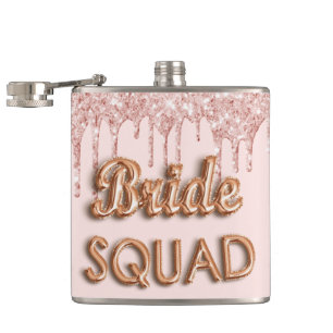 Flasques Équipe de mariée rose gold pailleté rose enterreme