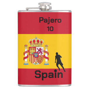 Flasques Espagnol Football, personnalisable