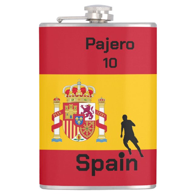 Flasques Espagnol Football, personnalisable (Devant)